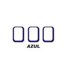 Aplique Moldura da Grade Dianteira Azul Fiat Uno 2005 à 2015 (3 Peças)