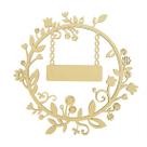 Aplique Moldura Guirlanda Com Flores G 34cm MDF 4mm Madeira