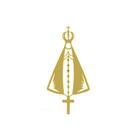 Aplique Nossa Senhora Aparecida Decorado Dourado