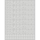 Aplique Numerais LT - Papel Laminado - Prata 96 Números