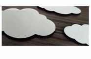 Aplique Nuvens Brancas para Parede - Decoração Quarto 20cm MDF