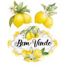 Aplique Papel Decoupage em Mdf Kit 5 Un. Apm6-023 Limões 6cm Litoarte