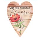 Aplique Papel Decoupage em Mdf Que Seu Coração Floresça Apm8-1347 8cm Litoarte