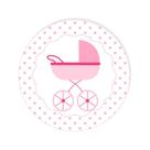 Aplique Papieri Bebê Carrinho Rosa Com 40 Unidades Ap001pt - Papieri