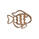 Aplique Peixe P 6x4,5 Kit 6un Mdf Madeira