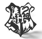 aplique quadro Brasão Harry Potter escudo escola hogwarts decoração em mdf 3mm vazado