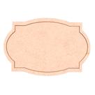 Aplique Recorte A Laser Placa Com Moldura Oval C/ 2 Peças