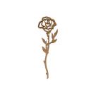 Aplique Rosa com Cabo 15,5x5 Kit 6un Mdf Cru Madeira
