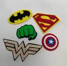 Aplique super herois 2 em e.v.a - 5 unidades