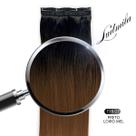 Aplique Tic Tac Cabelo Liso Fibra Orgânica Premium Modelo Ludmila 70cm 150g Linha Classic Marca Estylo Mulher