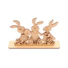 Aplique Totens Família Coelho C/ Base Mdf Cru Decorar Artesanato