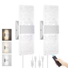 Apliques de Pared GOODATE 12W LED Enchufables con Control Remoto 110V 29x11x5 cm