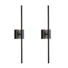 Apliques de Pared KUZZULL Negro Mate LED 3000K 12W Juego de 2