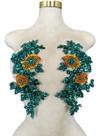 Apliques de renda com strass XZG.beatal 28 x 11 cm