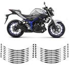 Apliques Frisos Refletivo Roda Yamaha Mt-03 Decorativo Preto