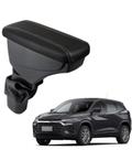 Apoio De Braço Chevrolet Tracker Couro Preto Costura Cinza