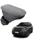 Apoio De Braço Citroen C3 Tecido Cinza Costura Branca