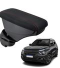 Apoio De Braço Citroen C3 Tecido Preto Costura Vermelha