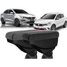 Apoio de braço Fiat Argo...tecido cinza c/costura cinza