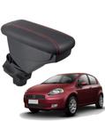 Apoio De Braço Fiat Linea Couro Grafite Costura Vermelha Apoio De Braço Fiat Linea Couro Grafite Costura Vermelha