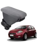 Apoio De Braço Fiat Punto Tecido Cinza Costura Laranja