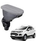 Apoio De Braço Ford Ecosport Couro Cinza Costura Branca