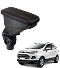 Apoio De Braço Ford Ecosport Couro Preto Costura Laranja