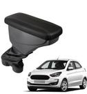 Apoio De Braço Ford Ka Couro Preto Costura Marrom