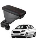 Apoio De Braço Ford Ka Couro Preto Costura Vermelha