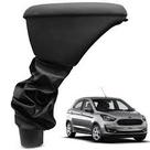 Apoio de braço Ford Ka material sintético preto s/costura