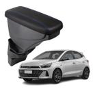 Apoio De Braço Hyundai Hb20s Couro Preto Costura Azul Apoio De Braço Hyundai Hb20s Couro Preto Costura Azul