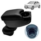 Apoio De Braço Porta Copos Preto Citroen C3 2013 Até 2020