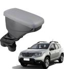 Apoio De Braço Renault Duster Couro Cinza Costura Azul Apoio De Braço Renault Duster Couro Cinza Costura Azul