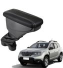 Apoio De Braço Renault Duster Couro Preto Costura Branca