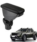 Apoio De Braço Renault Duster Couro Preto Costura Marrom