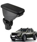 Apoio De Braço Renault Duster Couro Preto Costura Preta