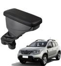 Apoio De Braço Renault Duster Couro Preto Costura Preta