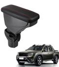Apoio De Braço Renault Duster Couro Preto Costura Vermelha