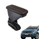 Apoio De Braço Vw Saveiro Couro Marrom Costura Marrom