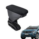 Apoio De Braço Vw Saveiro Couro Preto Sem Costura