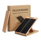 Apoio para Pés Velour Board Ajustável em Madeira com Inclinação Suporta 250 kg Apoio para Pés Velour Board Ajustável em Madeira com Inclinação Suporta 250 kg