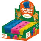 Apontador com Depósito 2 Furos Labirinto 3 Estampas Display com 12