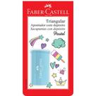 Apontador com Depósito Triangular 4 Cores Pastel Caixa com 24