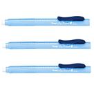 Apontador de Borracha Pentel Clic Stick Azul Kit com 3
