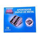 Apontador Duplo Metal Dois Furos Escolar Escritório Apontar