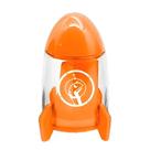 Apontador Foguete com Depósito 1 Furo Dino Space + Mini Borracha Super Divertido - Leo&leo (escolha a cor) COR:LARANJA