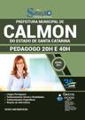 Apostila Prefeitura de Calmon - SC - Pedagogo 20h e 40h