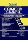 Apostila Prefeitura de Carmo do Cajuru - MG - Ensino Fundamental Incompleto e Completo - Editora Solução