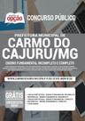 Apostila Prefeitura de Carmo do Cajuru - MG - Ensino Fundamental Incompleto e Completo