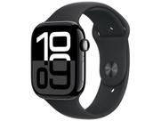 Apple Watch Series 10 GPS Caixa Preta Brilhante de Alumínio 46mm Pulseira Loop Esportiva Tinto